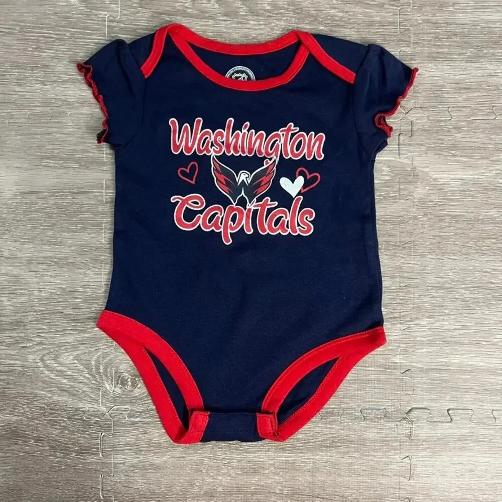 NWT‎ Washington Capitals Infant Bodysuit 3-Pack Multicolor Unisex 12 Months